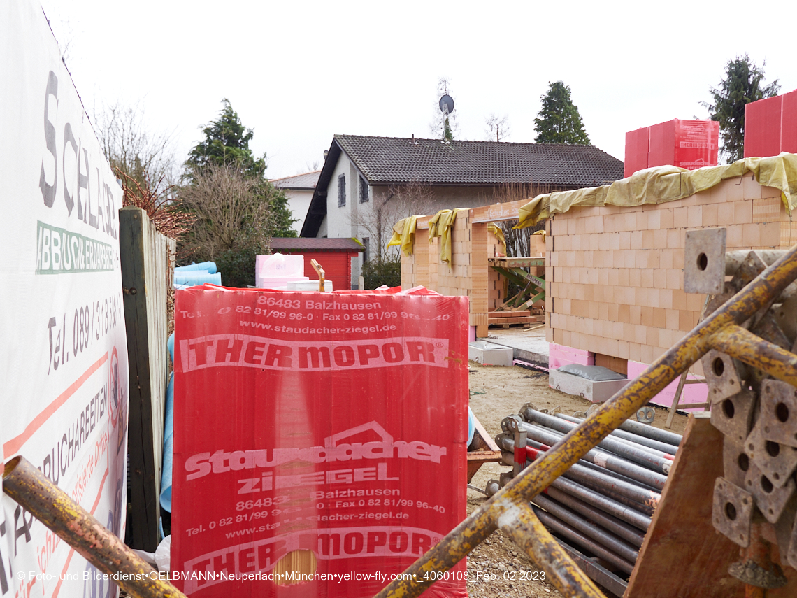 02.02.2023 - Baustelle Niederalmstraße 16 in Neuperlach